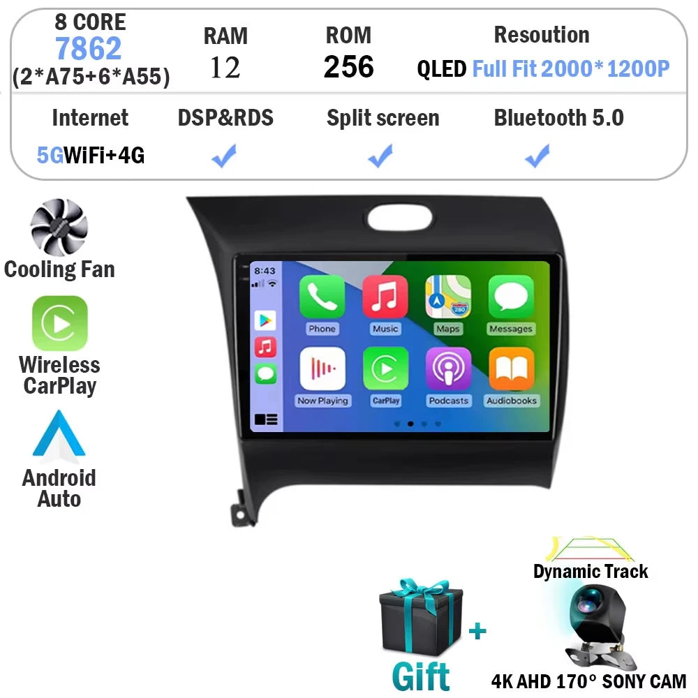 Android 15 Radio Carplay For Kia Cerato 3 K3 Forte 2013 2014 2015 2016 2017 2018 Auto Stereo Multimedia Player GPS Navigation