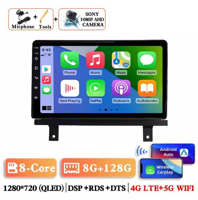 Android 15 Wireless Carplay Auto Car Radio For BAIC Beiqi Beijing X3 X5 2019 2020 2021 Multimedia Player GPS Navigation 4G+WIFI