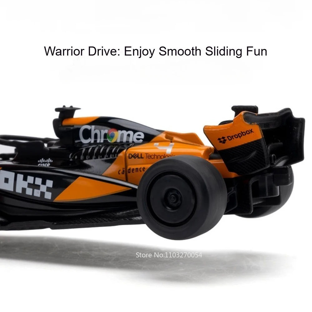 1:43 Scale F1 Racing Car Miniature Model Alloy Diecast Toys Rear Wheel Return Force Rubber Tires Vehcie Children's Holiday Gifts