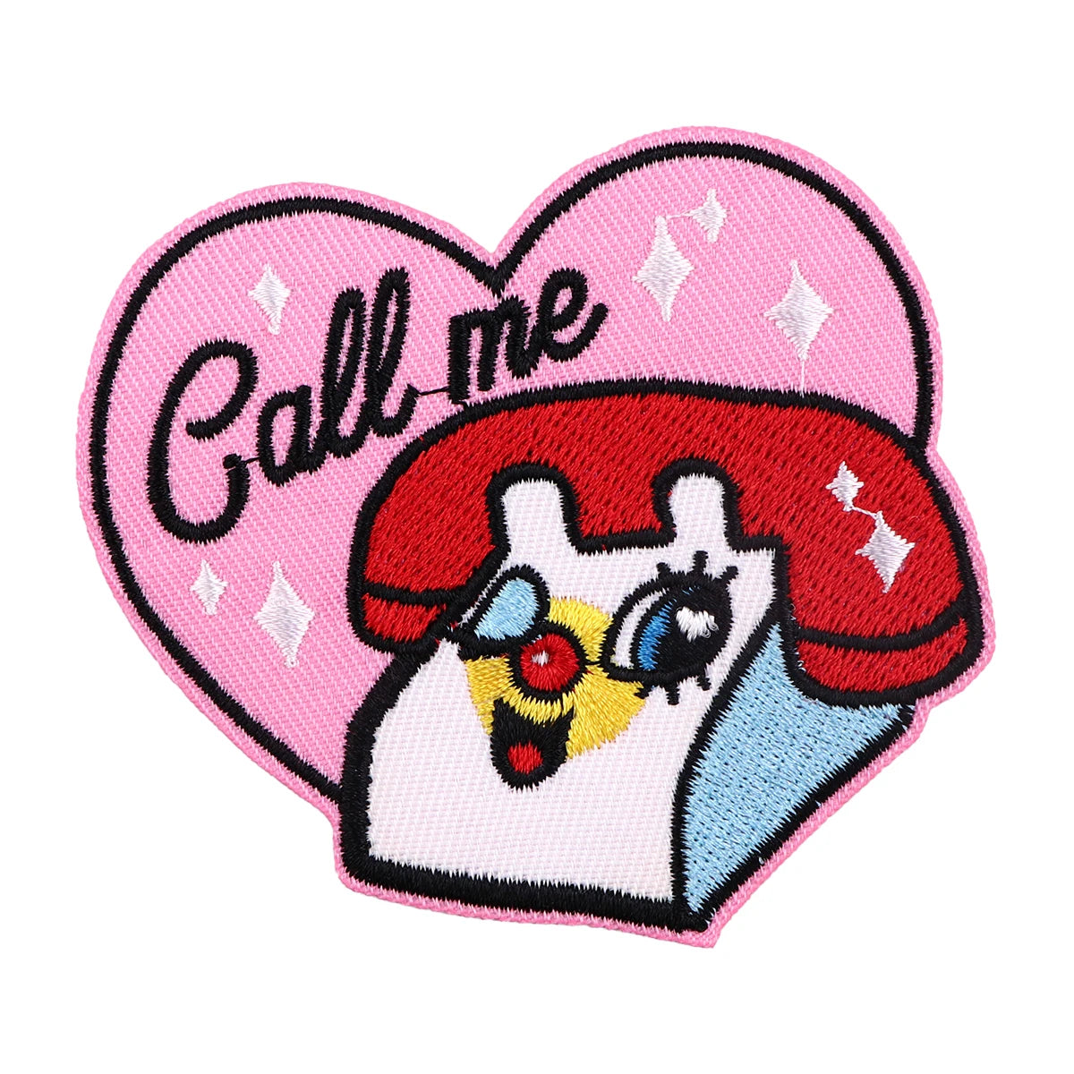 Call me Phone Iron On Patch Patches For Clothing Embroidered Patches On Clothes Decor Cartoon Patch Sew Applique Sticker