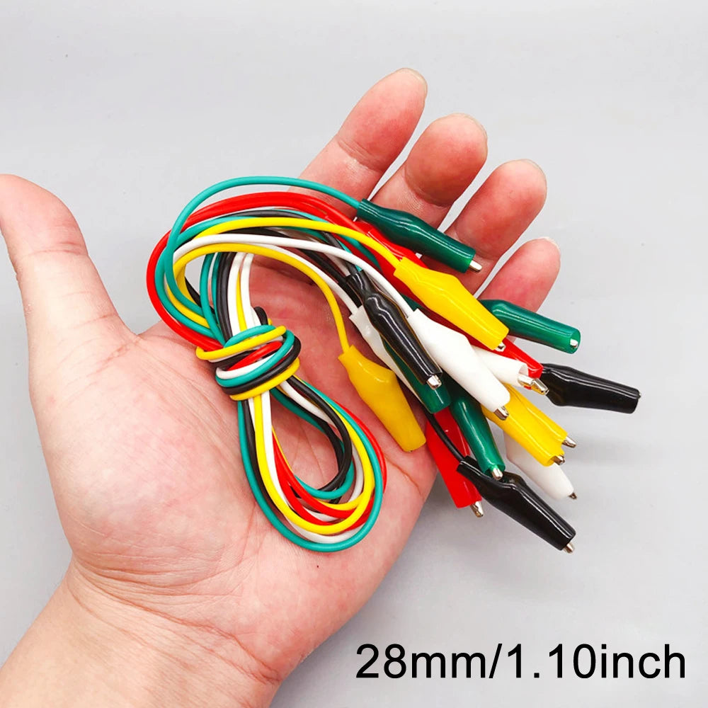 10pcs 50cm Clip Number 28/35/45mm Alligator Clips with Wirescwith Alligator Clips for Electrical Alligator Clip