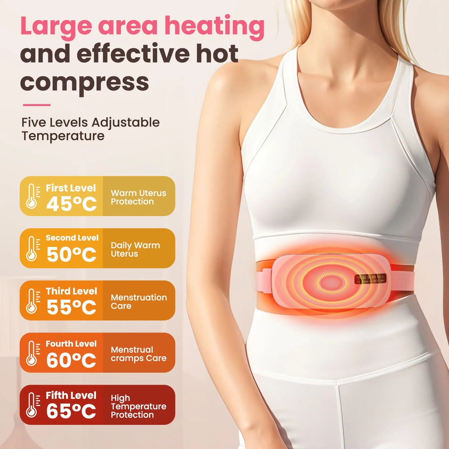 Waist Uterus Warming Belt Warm Temperature Adjustable Palace Treasure Heating Waist Protection Hot Compression Vibration Belt