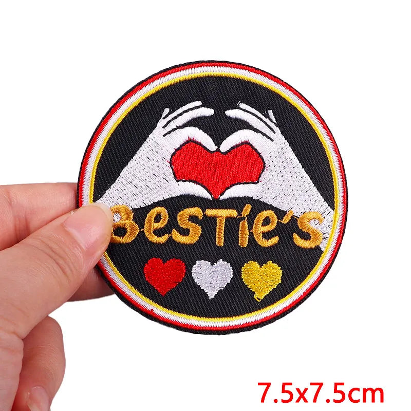 Netherland Oeteldonk Emblem Embroidery Patch Iron On Patches For Clothes DIY Star Heart Carnival For Netherland Embroidery Patch