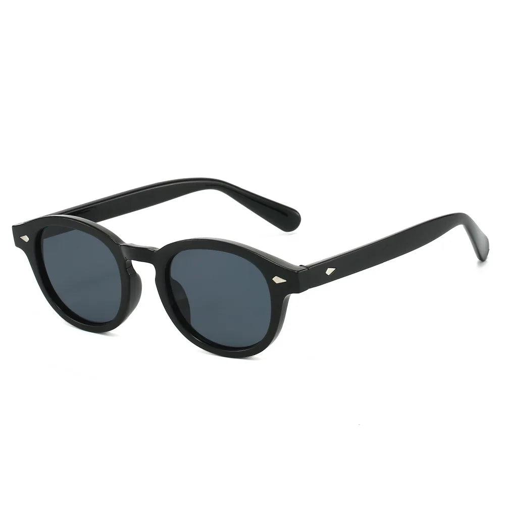 JNPCXI New Fashion Gradient Green Round Sunglasses for Women Men Vintage Square Sun Glasses UV400 Lunettes De Soleil