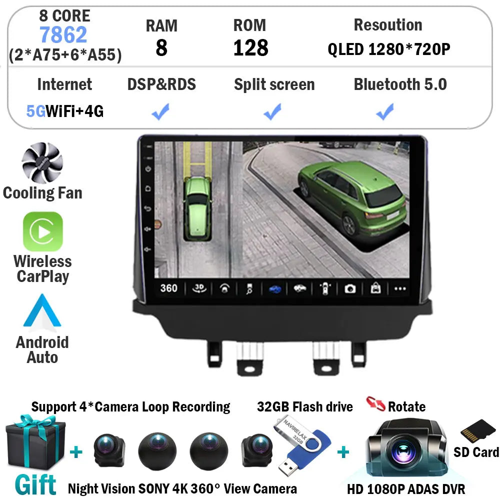 Android 16 Auto Radio For Mazda CX-3 CX3 Mazda 2 DK 2014 - 2021 Carplay Stereo Car Multimedia Player GPS Navigation 2din WIFI+4G