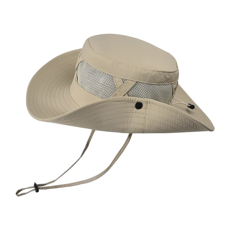 Xinbaoguan 100% Nylon Spring/Summer Big Eaves Breathable Sunshade Fisherman Hat Men's Sunscreen Sun Hat Fishing Hat