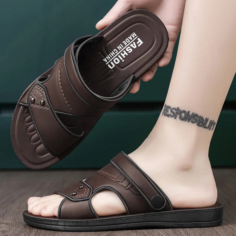 Summer Men's Sandals Comfortable Beach Shoes For Men Holiday Outdoor Casual Slippers Male Fashion Flat Sandals Men's Slippers