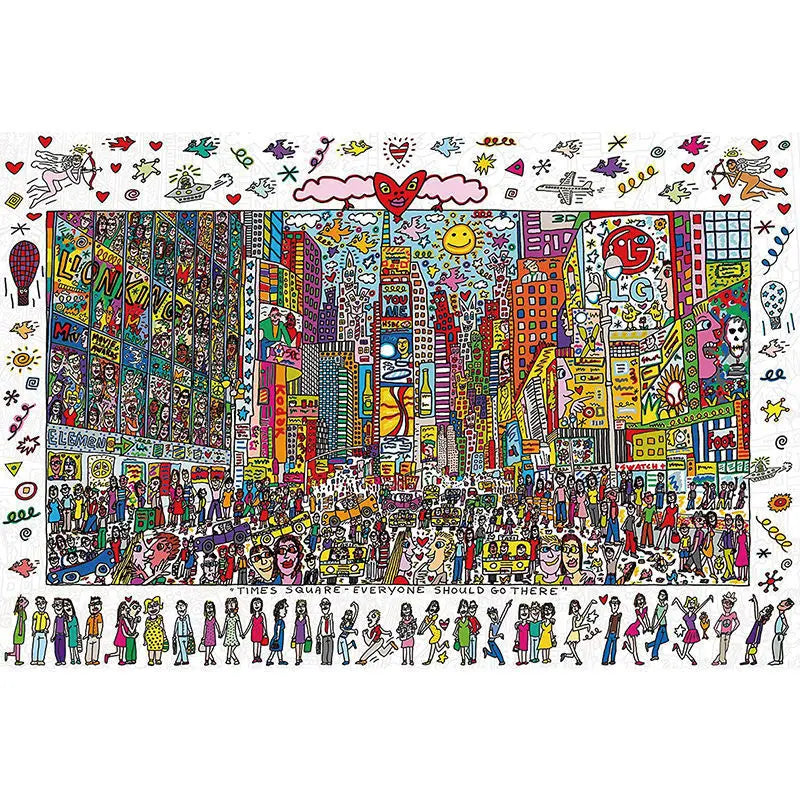 Adult 1000pcs Puzzle Times Square High Difficulty Decompression Girl Educational Toys Birthday Christmas Gift Educational Toys