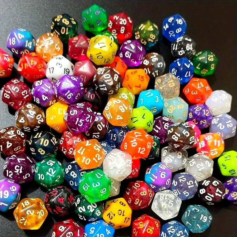 10/20pcs 20-Sided Digital Dice, Vibrant Colors, Educational Math Dice,Vibrant Dice Set,Clear Number Displa,Ideal For Party Gifts