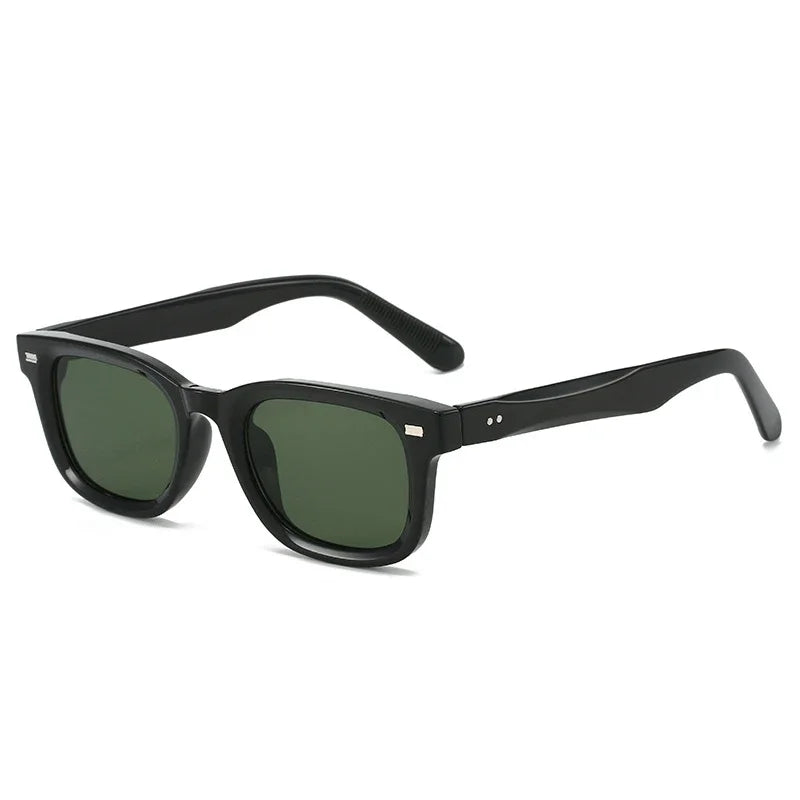 JNPCXI New Retro Square Women Rivets Sunglasses Fashion Blue Shades UV400