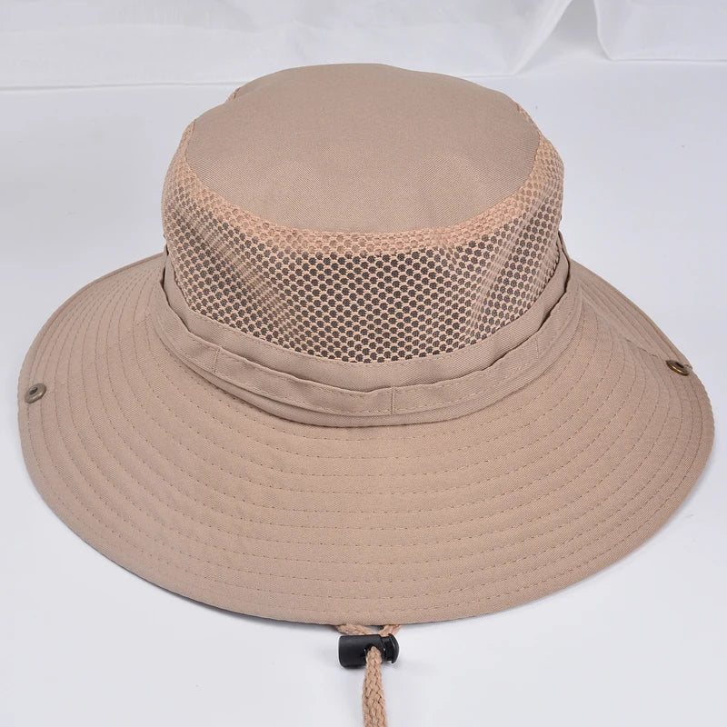 Xinbaoguan 100% Polyester 9044 Summer Outdoor Sunshade and Sunscreen Sun Hat Fishing Fisherman Hat Men's and Women's Benny Hat