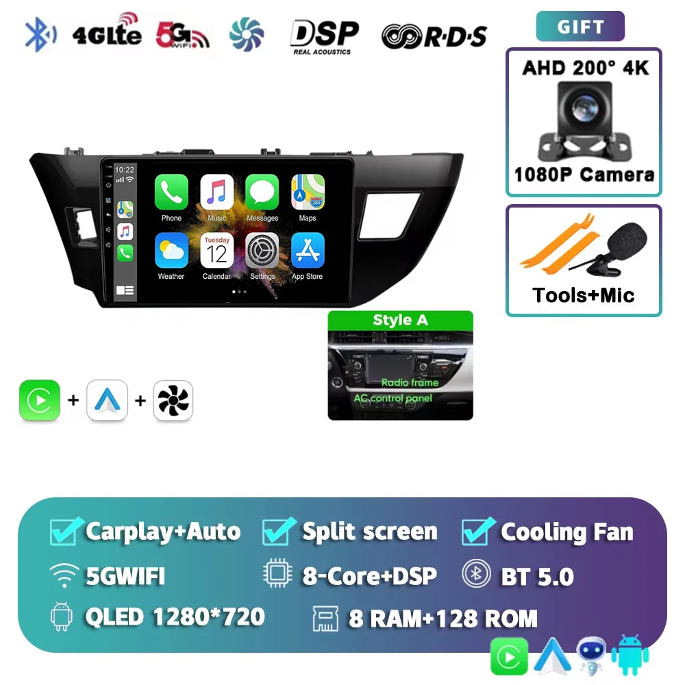 Android 15 Car Radio For Toyota Corolla 2013 2014 2015 2016 E160 E170 Wireless Carplay Android Auto Qualcomm Car Multimedia Play