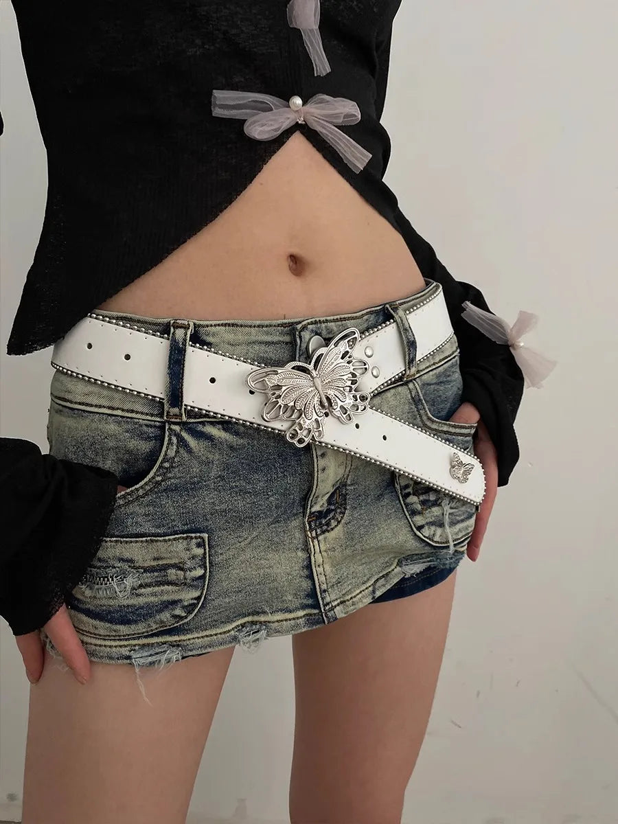 Barbie Pink Millennial Spice Y2K N Girdle 2024 New Butterfly Belt With Jeans Belt