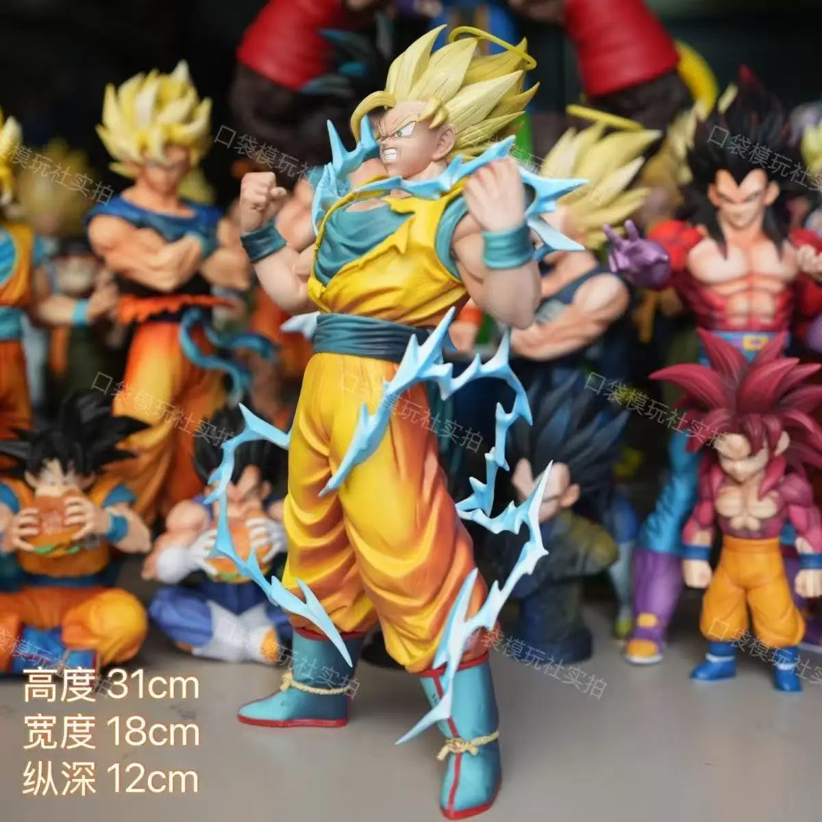 30cm/11.81inch Anime Dragon Ball Ssj2 Son Goku Figures Super Saiyan Goku Action Figure Collection Model Toy Gifts