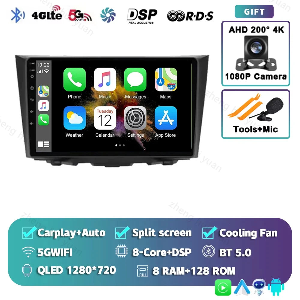CarPlay Auto Android 15 For Suzuki Kizashi 2009 - 2015 Car Radio Multimedia navigation video DVD Autoradio Stereo 2din 4G+BT GPS