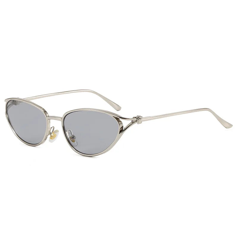 JNPCXI New Retro Metal Cat Eye Sunglasses Women Fashion Gradient Shades UV400