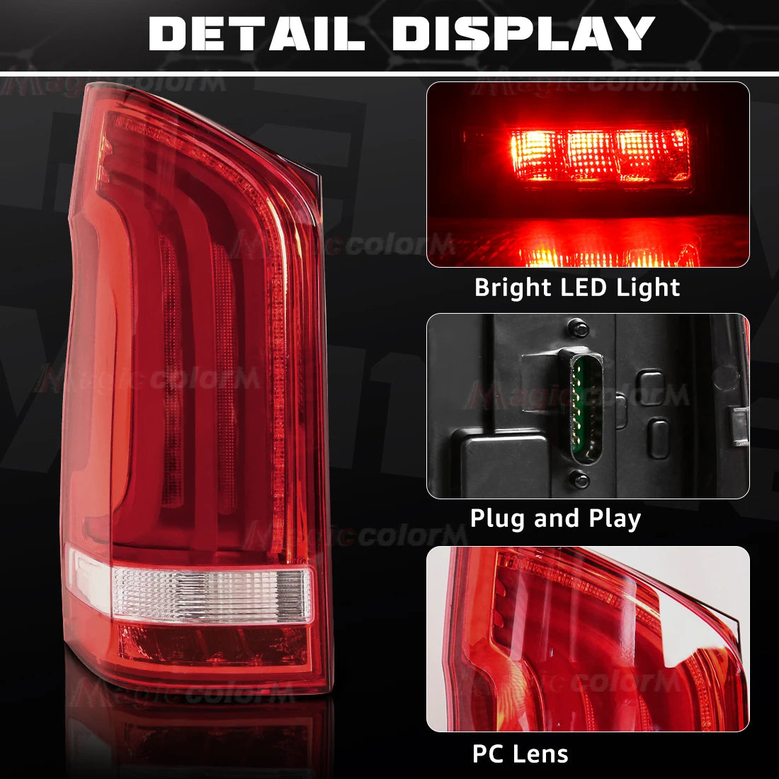 Car Tail Lamps For Mercedes-Benz Vito V-Class W447 2015 2016 2017 2018 2019 2021 2022 LED Brake Turn Signal Rear Fog Taillights