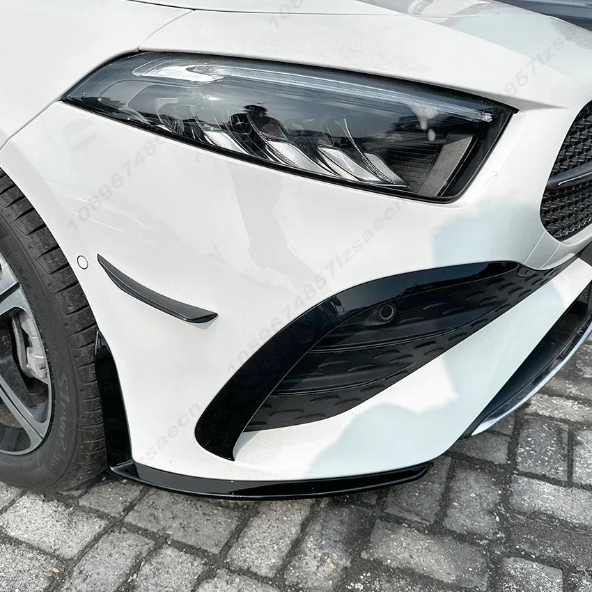 For Mercedes Benz A Class W177 A180 A200 A220 A35 A45 AMG 2023-2026 Car Front Bumper Lip Spoiler Diffuser Splitter Body kit