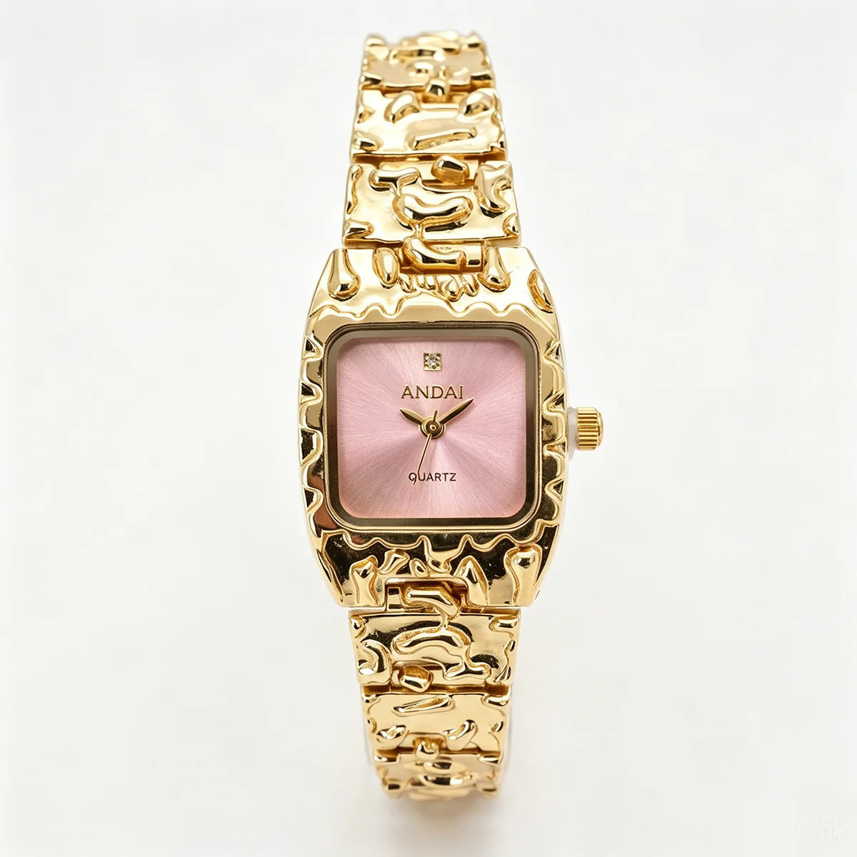 Vintage Square Watches for Women Golden Bracelet Quartz Wristwatch Luxury Designer Ladies Small Gold Watch Gifts Dropshipping