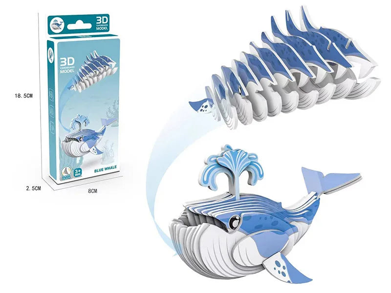 Animal 3D Paper Puzzle For Kids Educational Montessori Toys Funny DIY Manual Assembly Three-dimensional Model Toy For Boy Girl