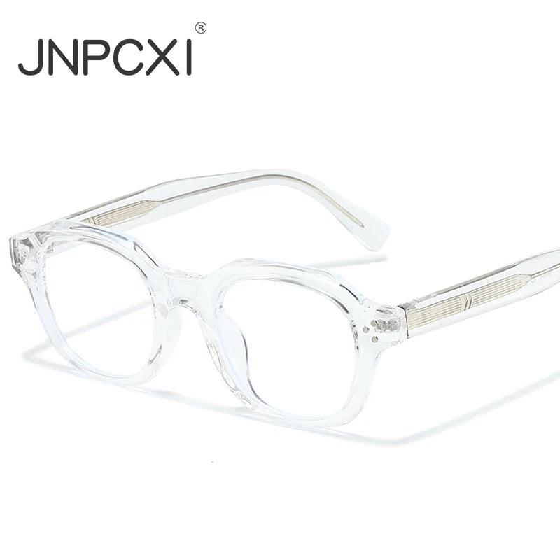 JNPCXI New Acetate Glasses Frames for Men Protect Eyes Anti Blue Light Square Fashion Eyeglasses Optical Eyewear