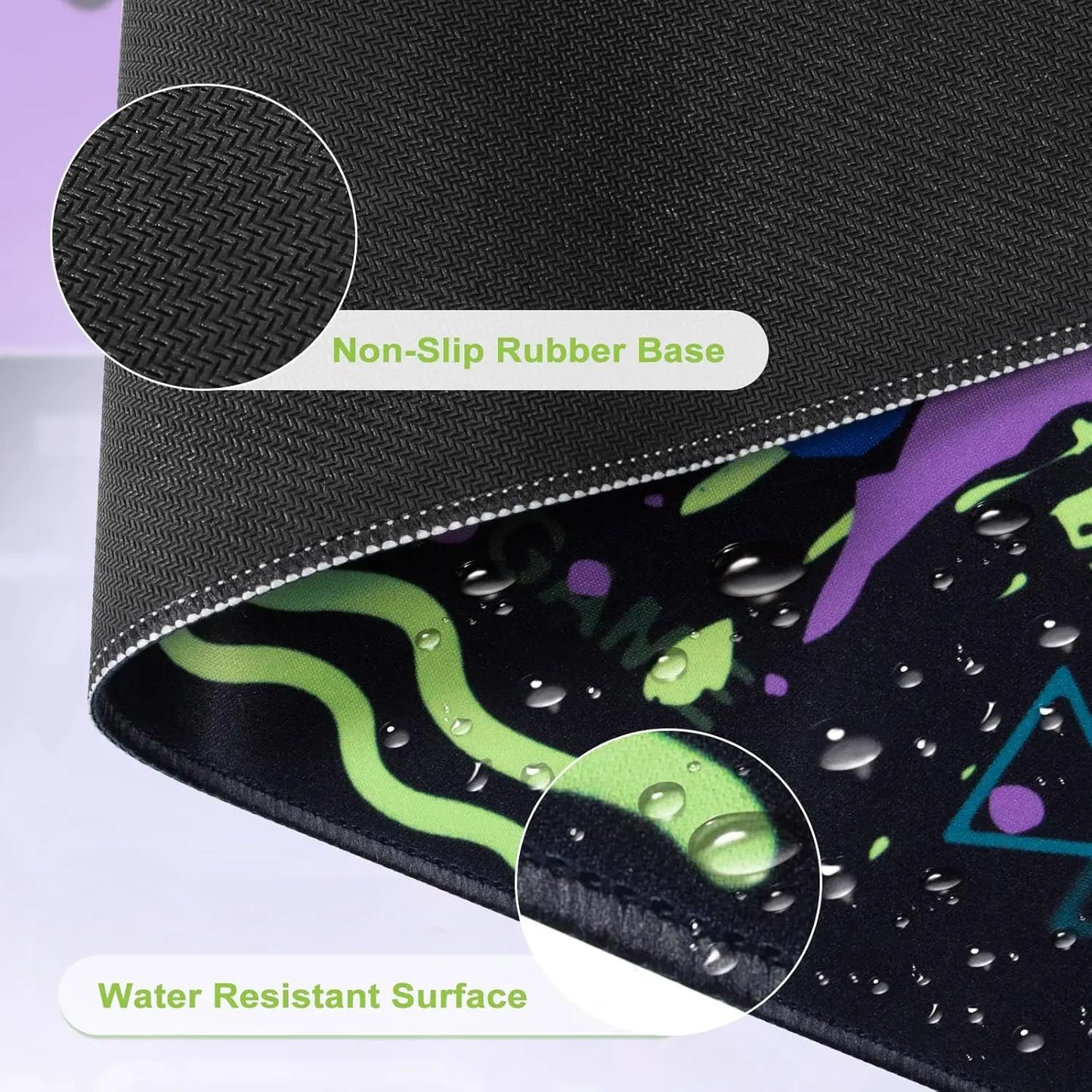 Mouse Pad, Desk Cover Mat, Full Desk Large Mousepad, Anti-Slip Smooth Surface XXL Computer Pad with Stitched Edges for Desktop