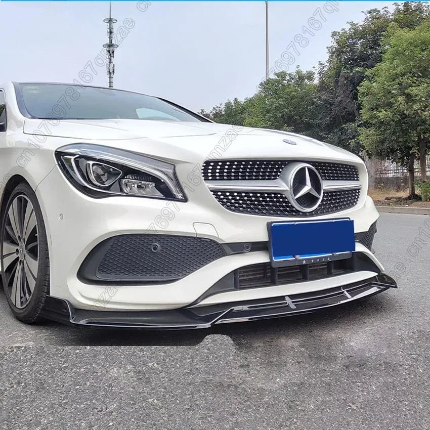 For Mercedes Benz CLA Class C117 W117 CLA200 220 250 A45 AMG 2016-2019 Car Front Bumper Splitter Lip Spoiler Diffuser Body kit