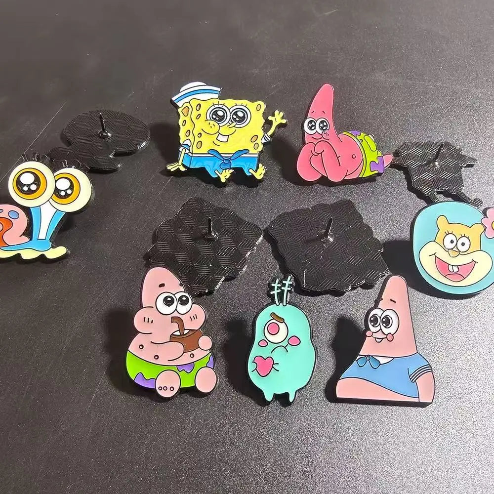 11 PCS  Enamel Pins – Funny Cartoon Brooches for Backpack Decor, Birthday Gifts for Kids & Anime Lovers