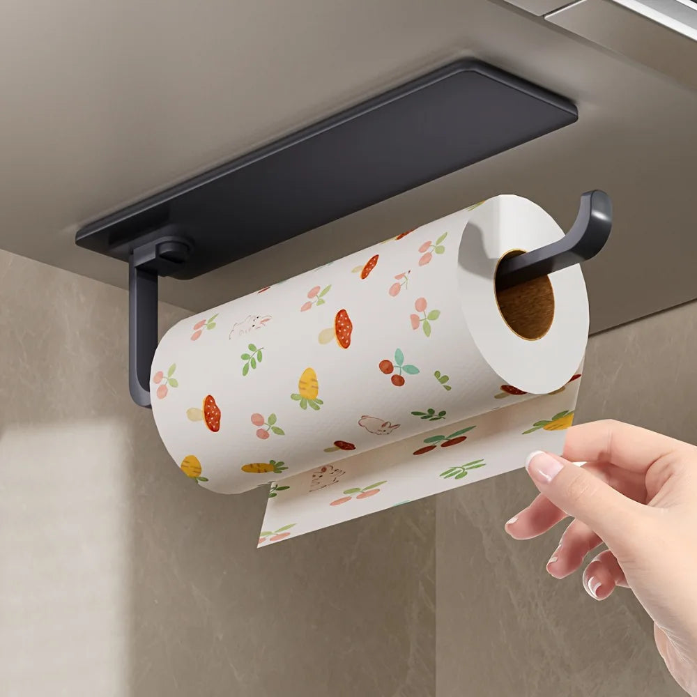 1pc Kitchen Towel Holder - Hanging Paper Towel Dispenser That Fits Under Cabinets, Designed To Save Space, for Bathrooms, Home