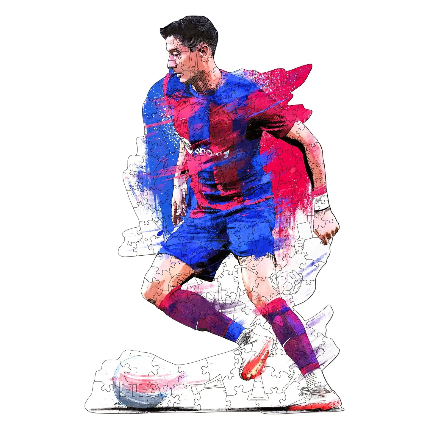 Football Genius Wooden Jigsaw Puzzle Wood Home Decor Painting Christmas and Halloween Gift Toy for Teen and Kid