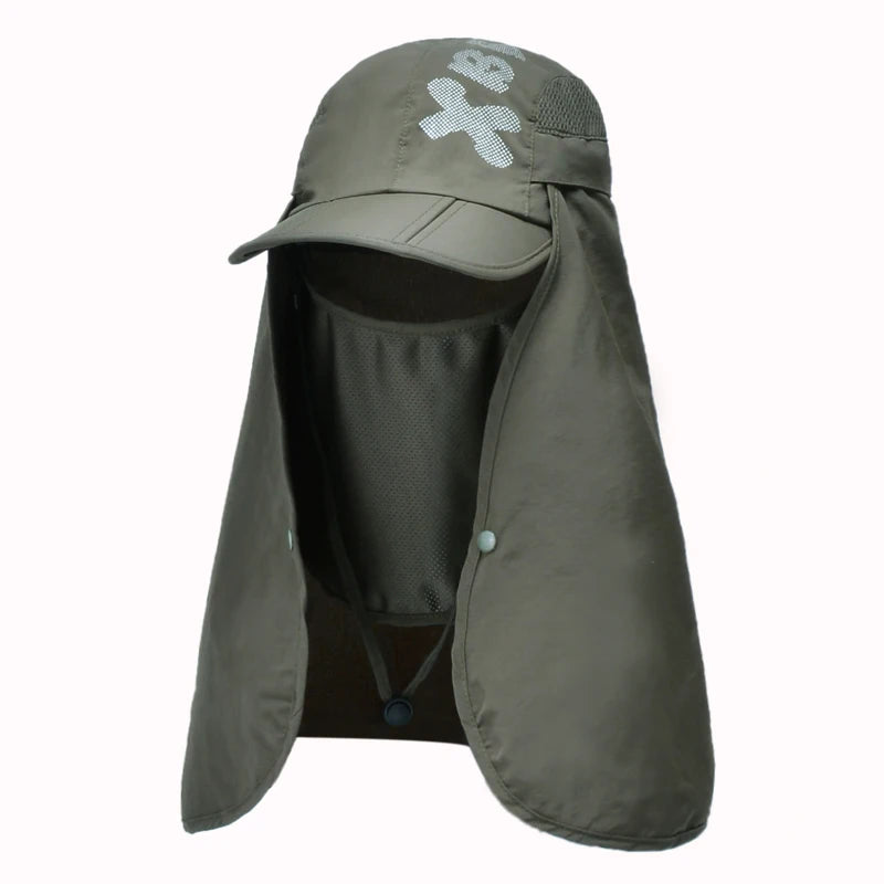 Xinbaoguan 100% polyester9074 men's and women's oversized shawl sun hat outdoor sun protection quick drying folding baseball cap