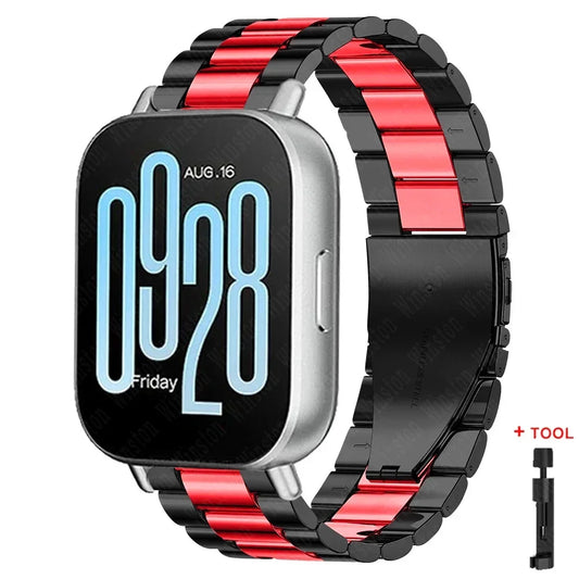 22mm Black Red Bracelet Strap Redmi Watch 5/5 Lite & 3 Active/3 Lite Wristband