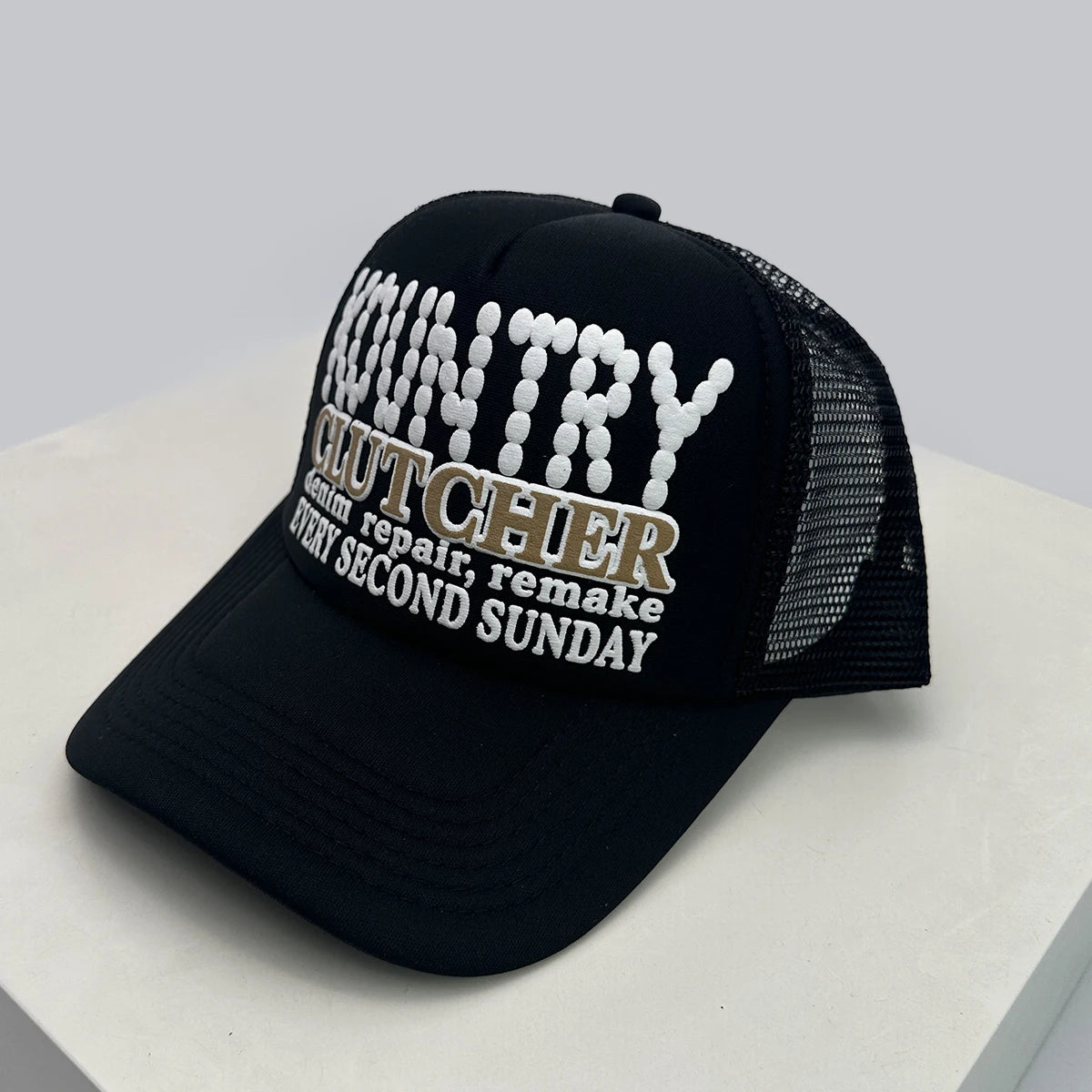 New Unisex Color Block 3D Printed Letters Baseball Hats Sunshade Hip Hop Breathable Street Trucker Caps Mesh Versatile Outdoor