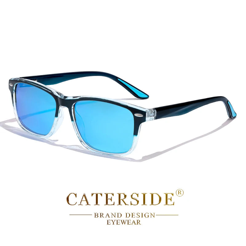 CATERSIDE TR90 Polarized Sunglasses Men Square Ultralight Fashion Sun Glasses Women's Brand Driving Party Sports Glasses Gift