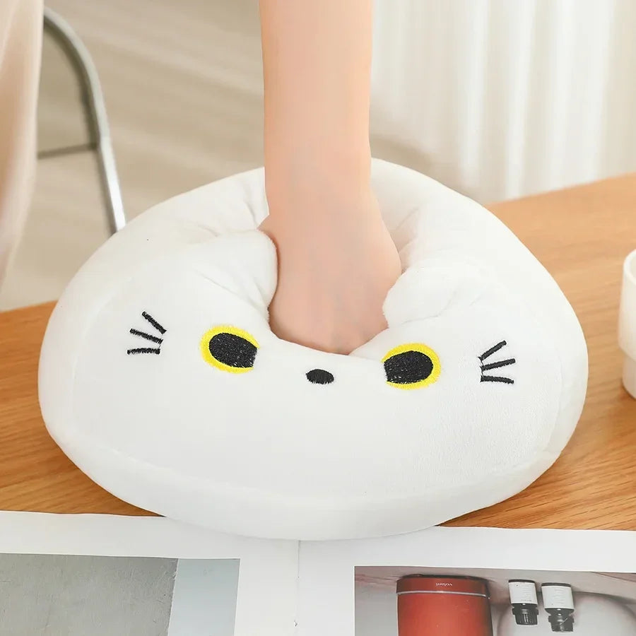 Kawaii Creative Oval Cat Plush Doll Four Baby Cat Pendants In A Big Mother Cat Body Combined Doll Super Soft Gift For Boys Girls