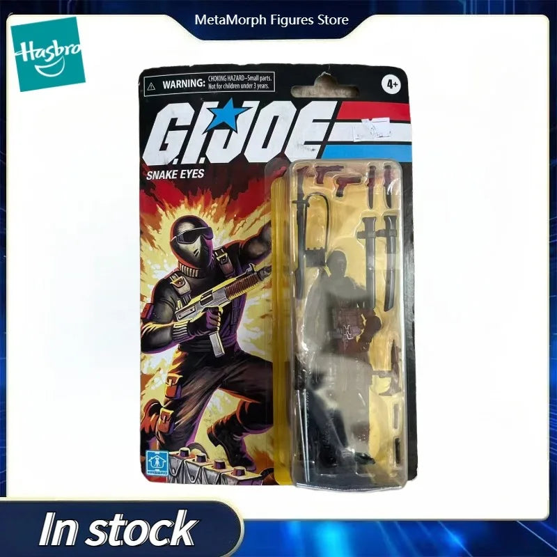 Original Hasbro G.I. Joe Classified Series Retro Collection Snake Eyes Anime Figure Toy Model Collection