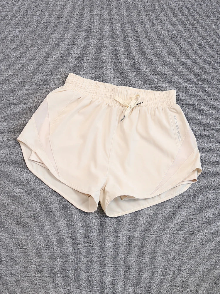 2024 summer cross-border foreign trade Fitness running exercise shorts women's breathable quick-drying anti-exposure short pants