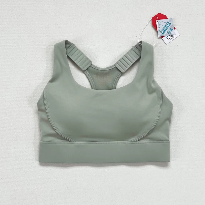 Yoga fitness bras, seamless cotton breathable invisible women's bras, pure color yoga fitness bras