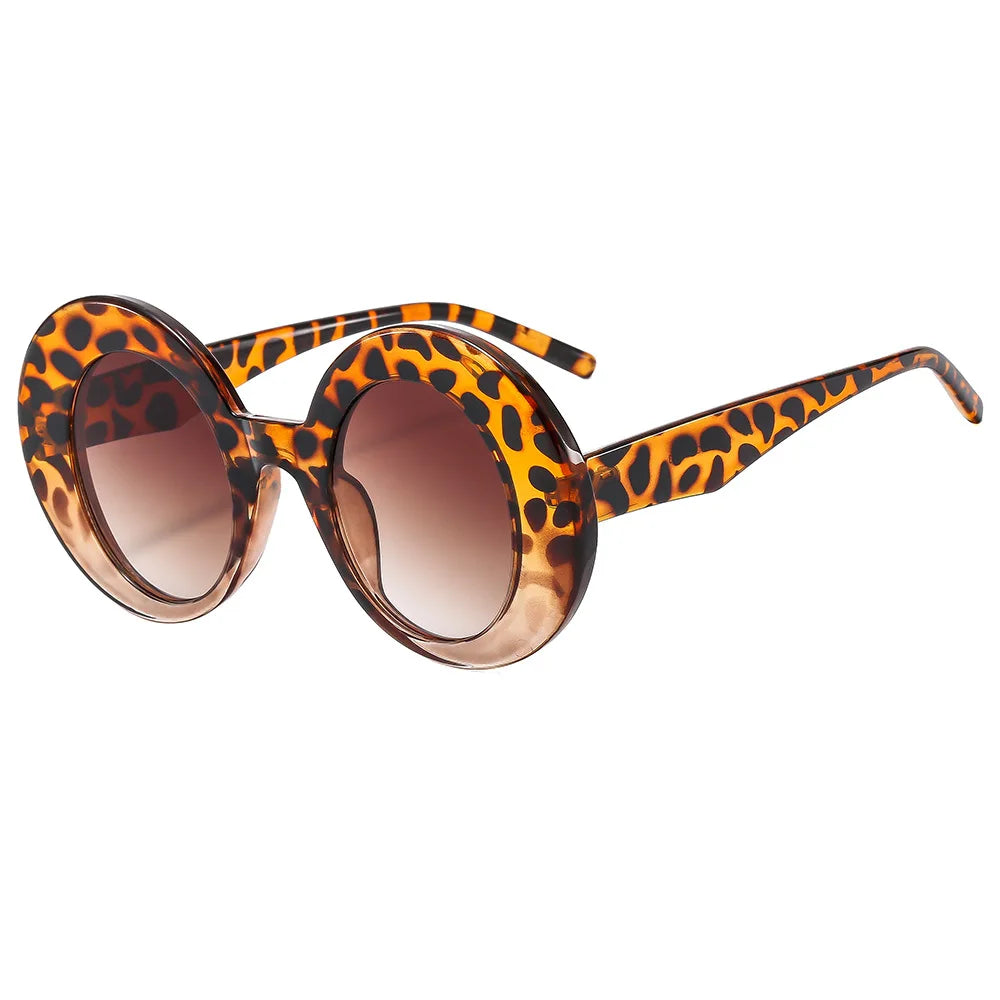 JNPCXI Fashion Oversized Women Oval Orange Colorful Sunglasses Retro Gradient Punk Men Sun Glasses