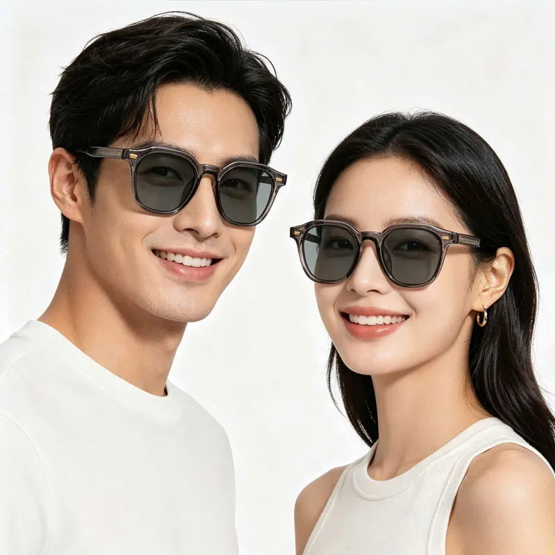 JNPCXI New Fashion Square Punk Sunglasses Men Women Luxury Brand Design Popular Gray Gradient Sun Glasses Travel Eyewear