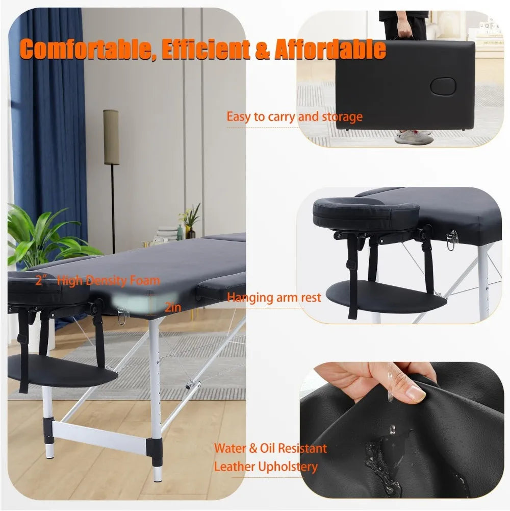 84" Massage Bed, Neck Stretcher Adjustable Lash Bed Massage Bed Tattoo Table