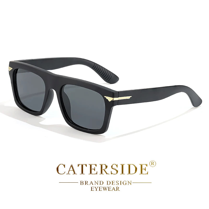 CATERSIDE Classic Square Sunglasses Men's TR90 Frame Fashion Luxury Brand Design Sun Glasses Women's Travel Party Eyewear