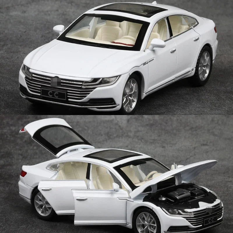 1/32 CC Alloy Car Model Toy With Sound Light Pull Back Function Simulation Diecast Vehicles Series Ornaments For Child Boys Toys