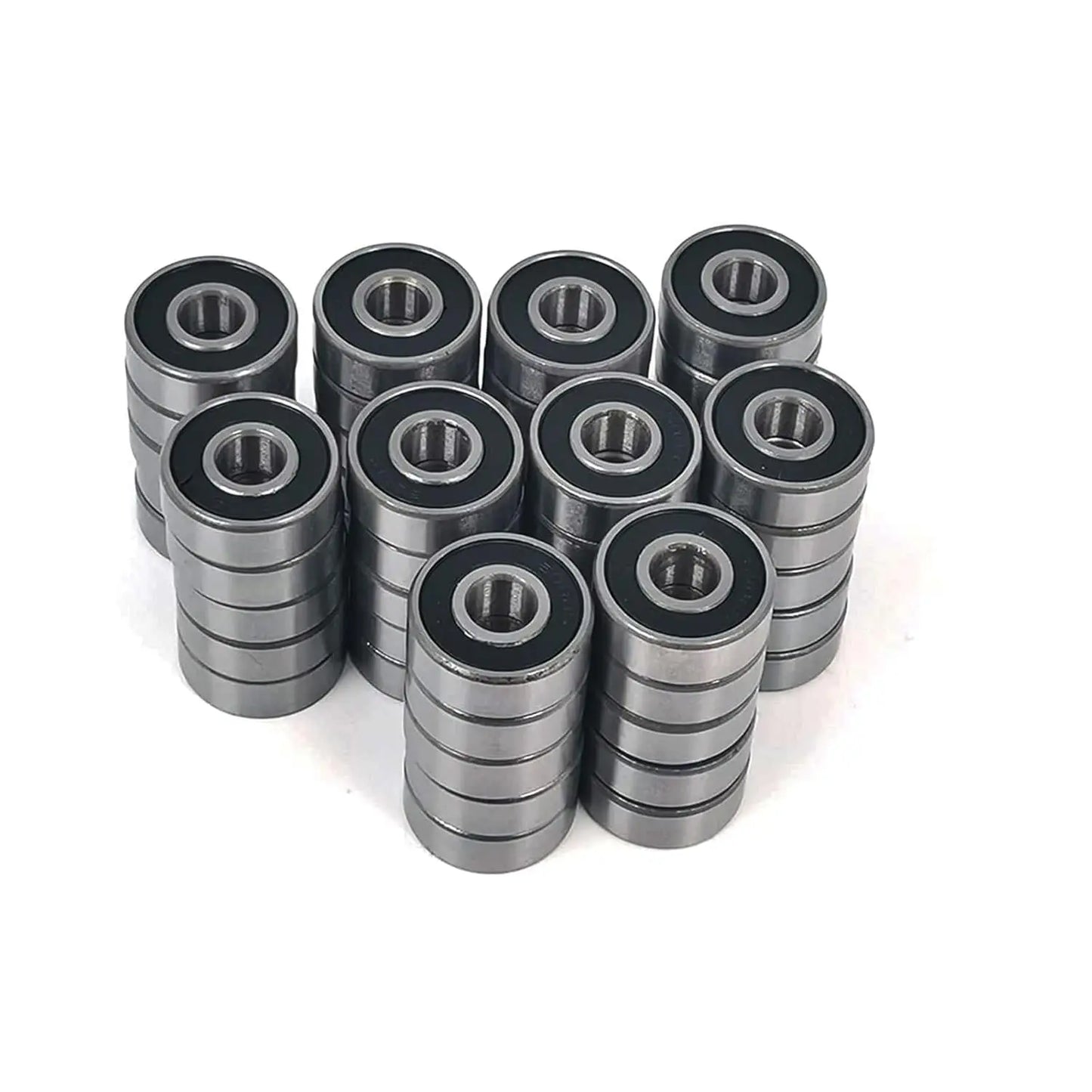 608 2RS Bearings, 50 Pack 608 Bearing, 8x22x7mm RS Ball Bearing Grease Seal Assembly Roller Skateboard Bearings, 8mm Small Bear