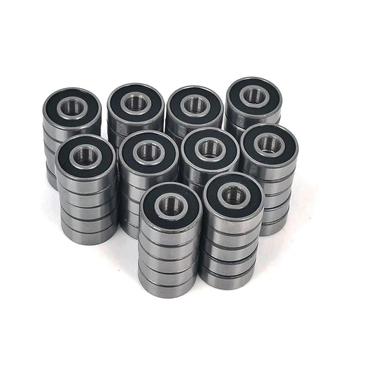 608 2RS Bearings, 50 Pack 608 Bearing, 8x22x7mm RS Ball Bearing Grease Seal Assembly Roller Skateboard Bearings, 8mm Small Bear