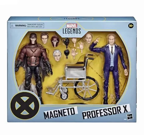 Original Hasbro Marvel Legends Series Magneto & Professor X Anime Figure Toy Collection Gift