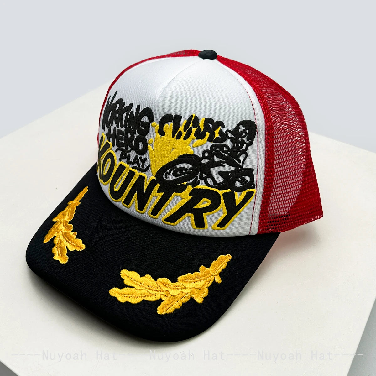 New Unisex Personal Printed Letters Locomotive Baseball Hats Breathable Mesh Sunshade Hip Hop Trucker Caps Versatile Color Block