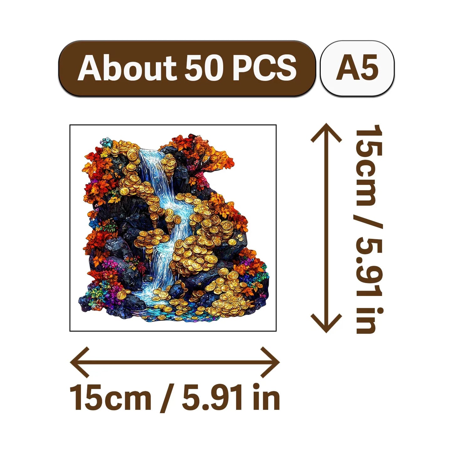 Autumn Scenery Wooden Jigsaw Puzzle Art Style Wooden Decor Painting Christmas and Halloween Gift Toy for Teen and Kid