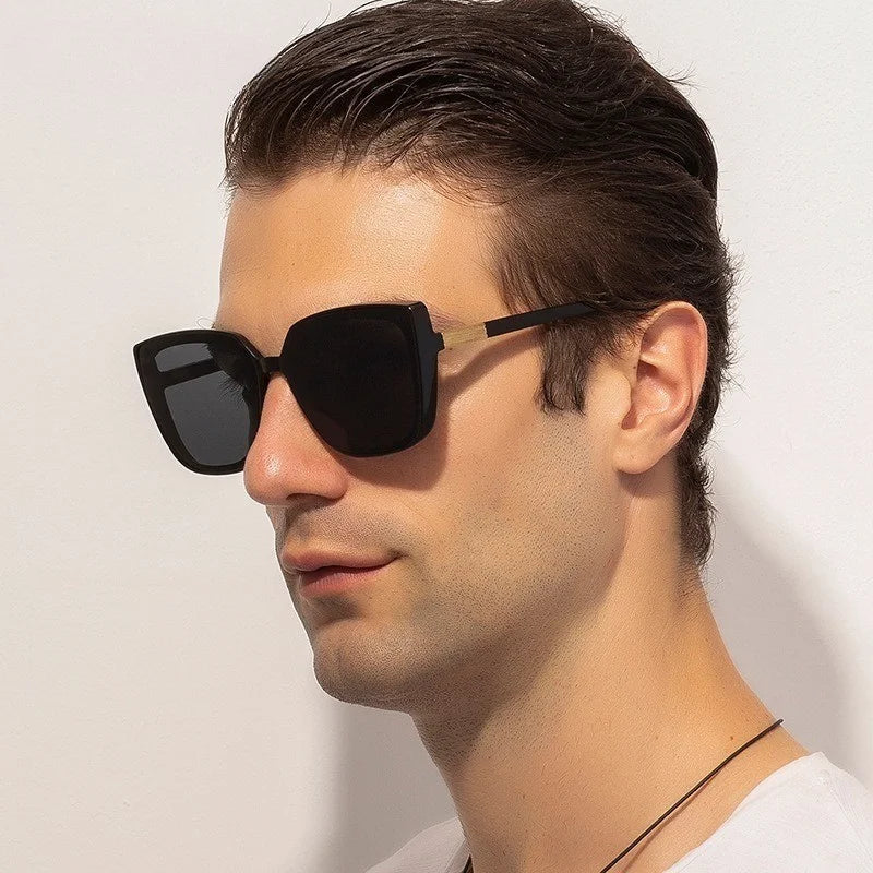 European and American New Large Frame Glasses Fashionable Internet Celebrity Street Photography Retro Trendy Glasses