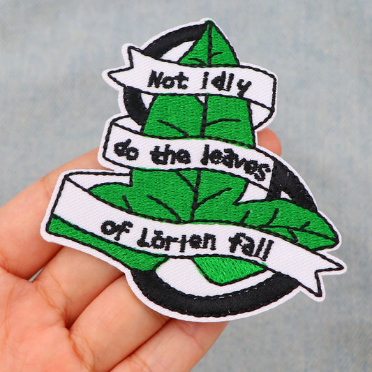 Green Leaves Patch Movie Cool Embroidery Patch Iron On Patches For Clothing Thermoadhesive Patches On Clothes DIY Sew Badges